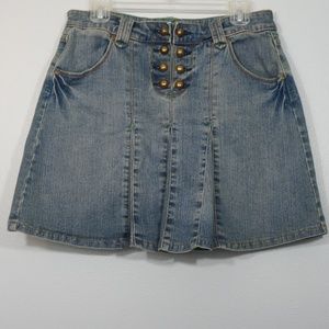 Younique Jean Pleated Skirt Size 11